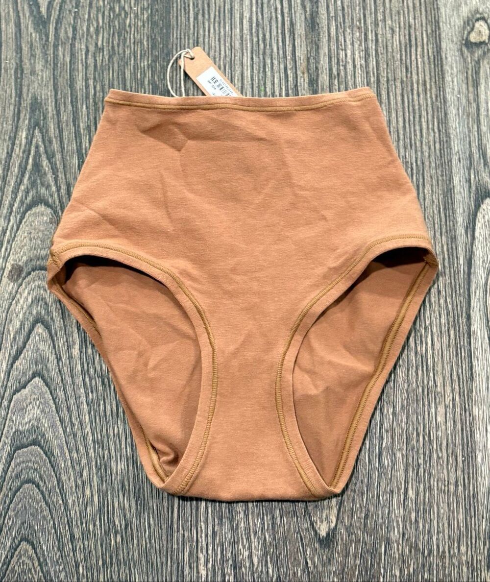 NWT Skims Women's Cotton Jersey Lightweight Full Brief Panty Camel Size XXS